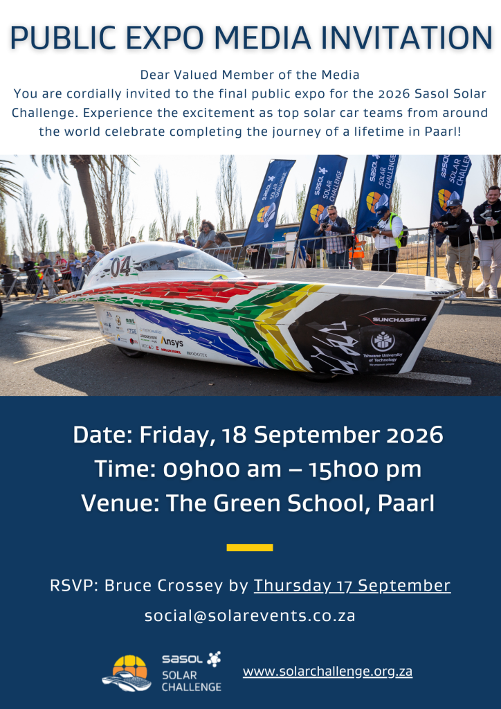 Sasol Solar Challenge 2026