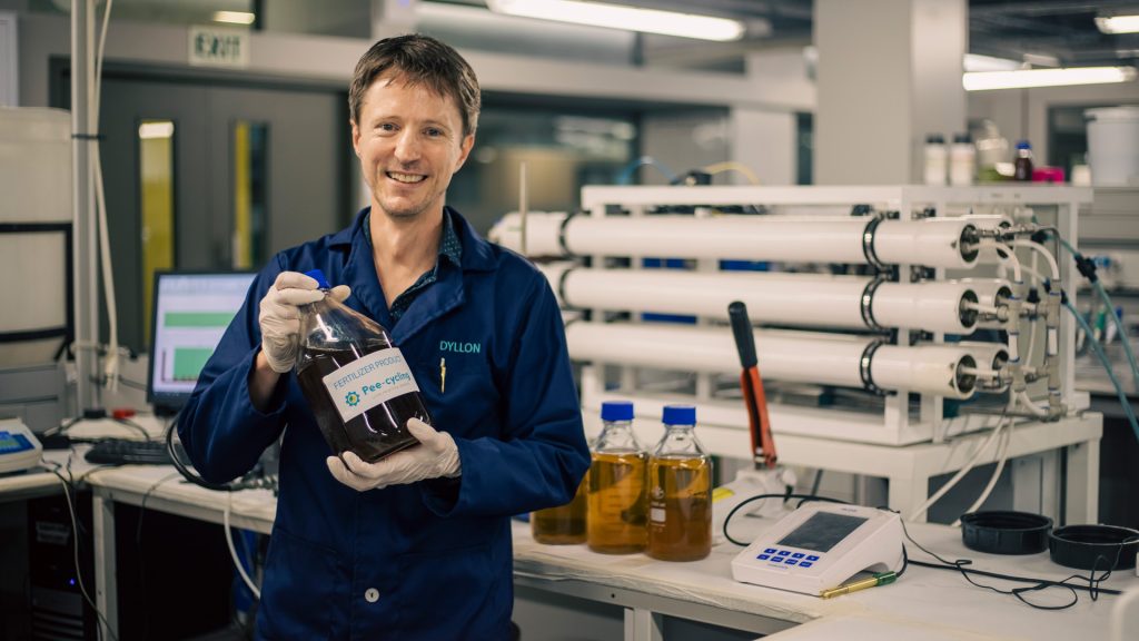 Dyllon Randall co-founded Pee-Cycling.