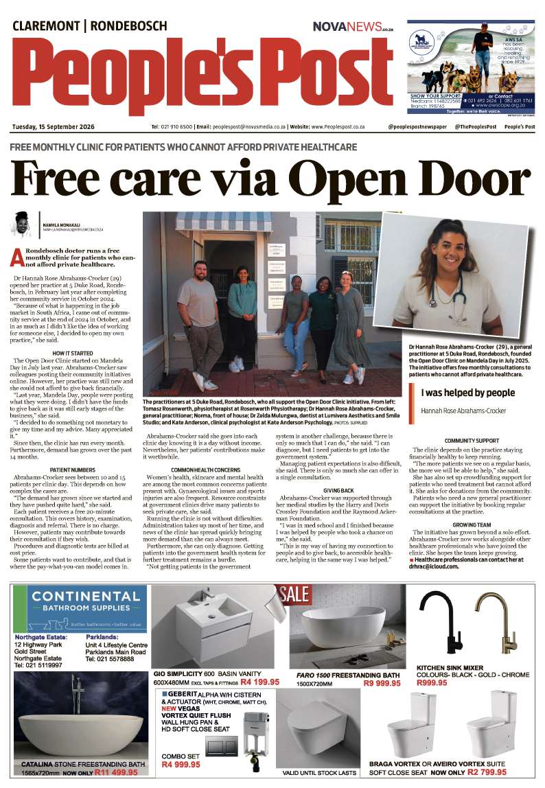 People’s Post Claremont/Rondebosch E-edition 15 September 2026