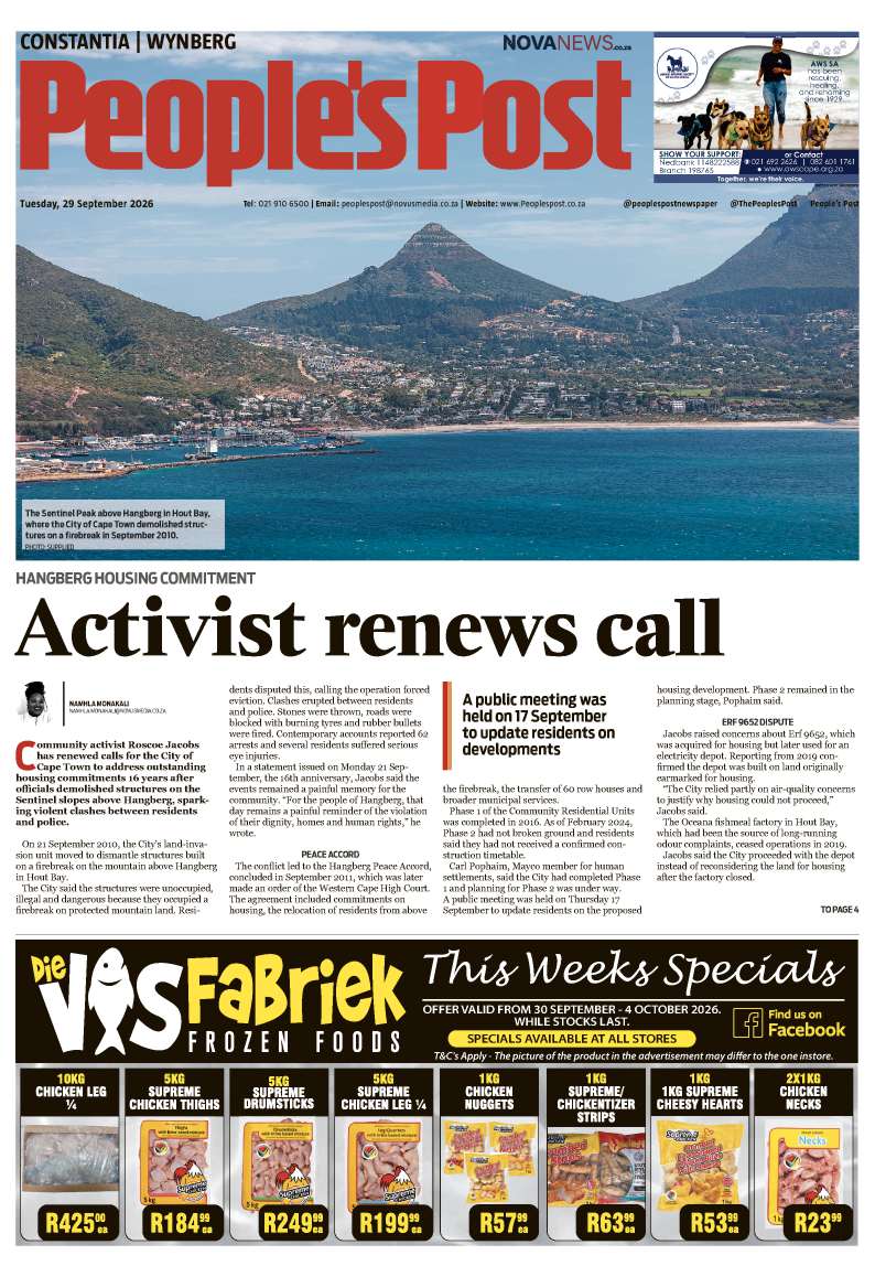 People’s Post Constantia/Wynberg E-edition 29 September 2026