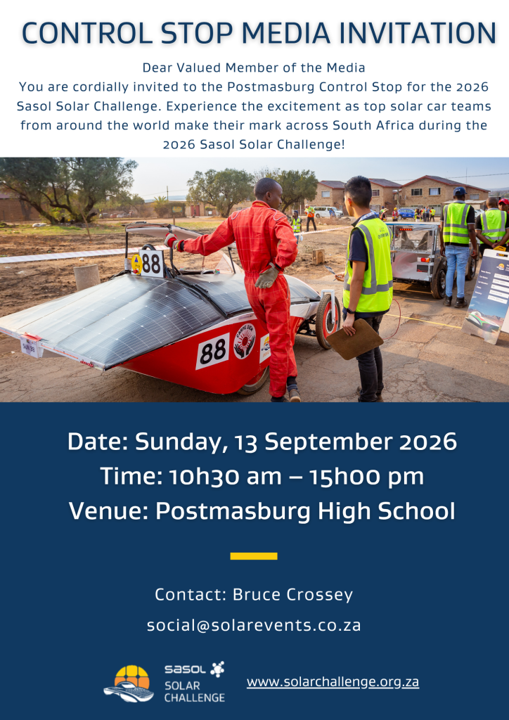 Sasol Solar Challenge 2026