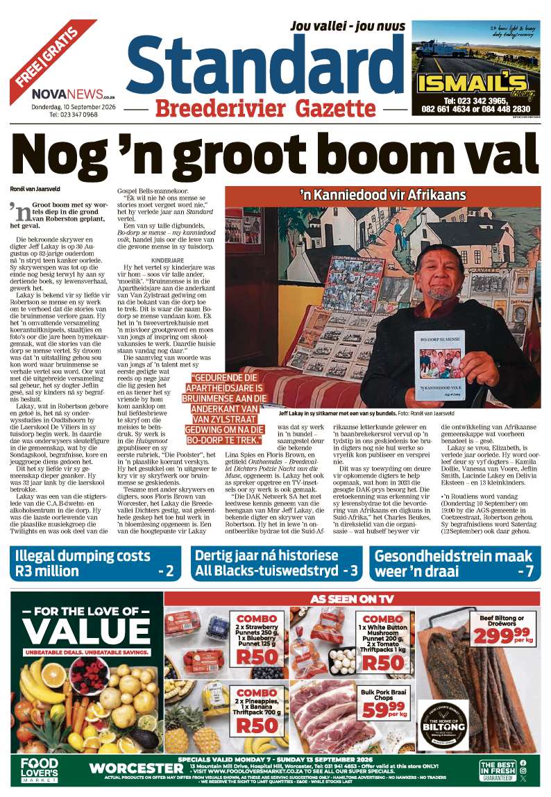 Standard Breederivier Gazette – E-edition – 9 September 2026