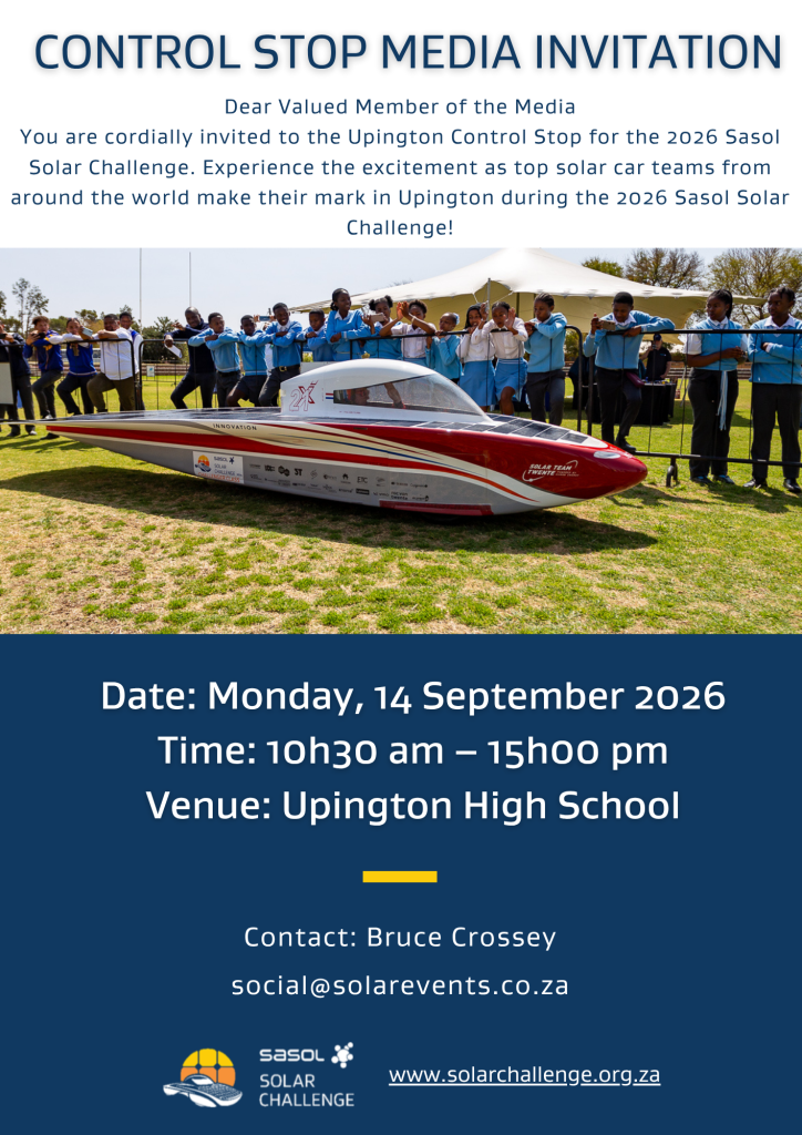 Sasol Solar Challenge 2026
