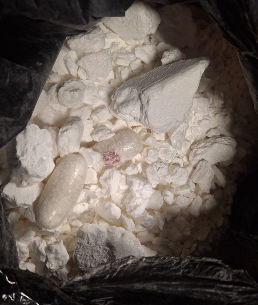The drugs suspected to be heroin.