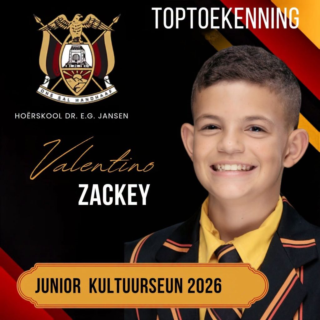 Hoërskool Dr EG Jansen vier uitblinkers by 2026 Toptoekennings