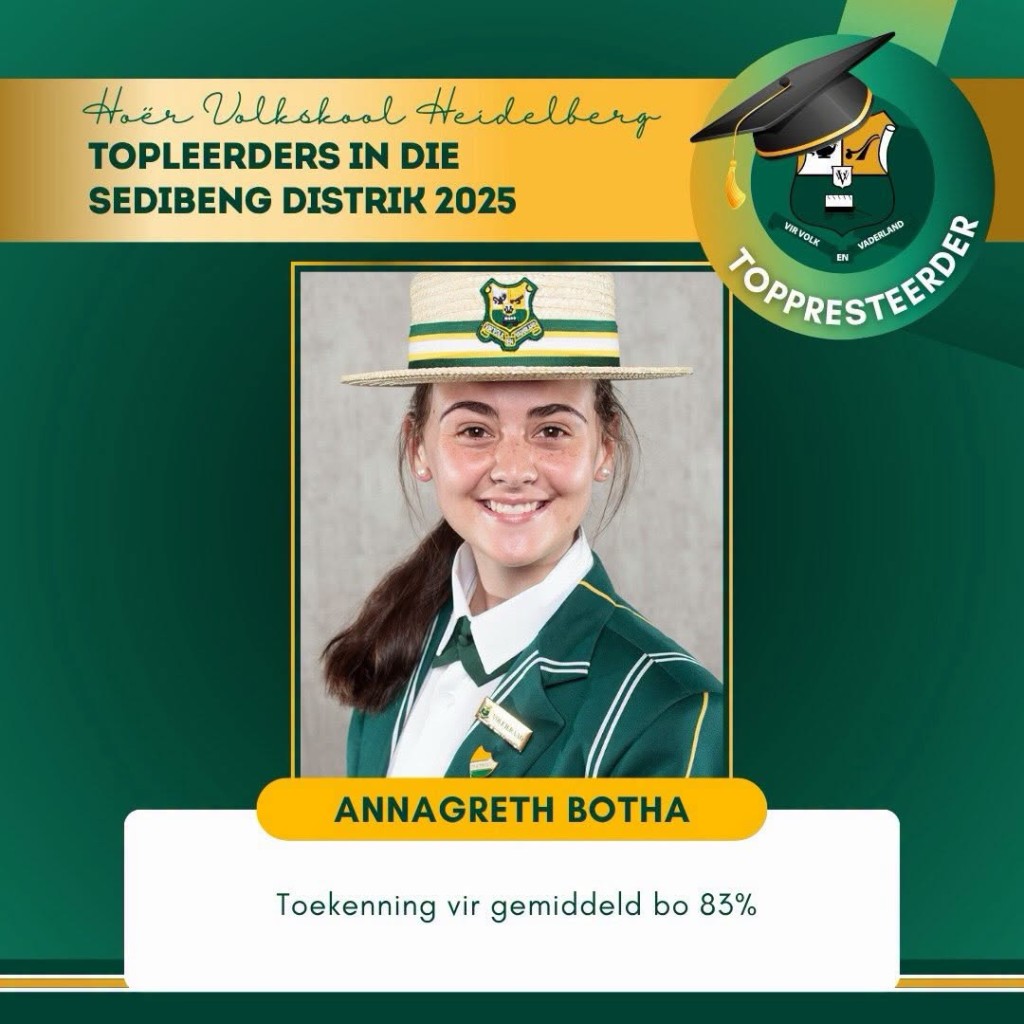 Hoër Volkskool Heidelberg kraai koning op akademiese gebied