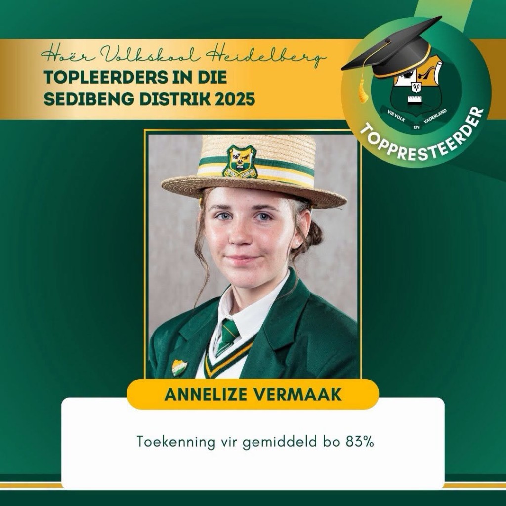 Hoër Volkskool Heidelberg kraai koning op akademiese gebied