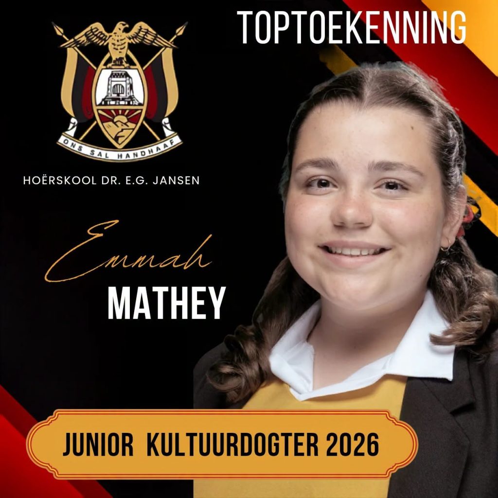 Hoërskool Dr EG Jansen vier uitblinkers by 2026 Toptoekennings