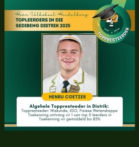 Hoër Volkskool Heidelberg kraai koning op akademiese gebied