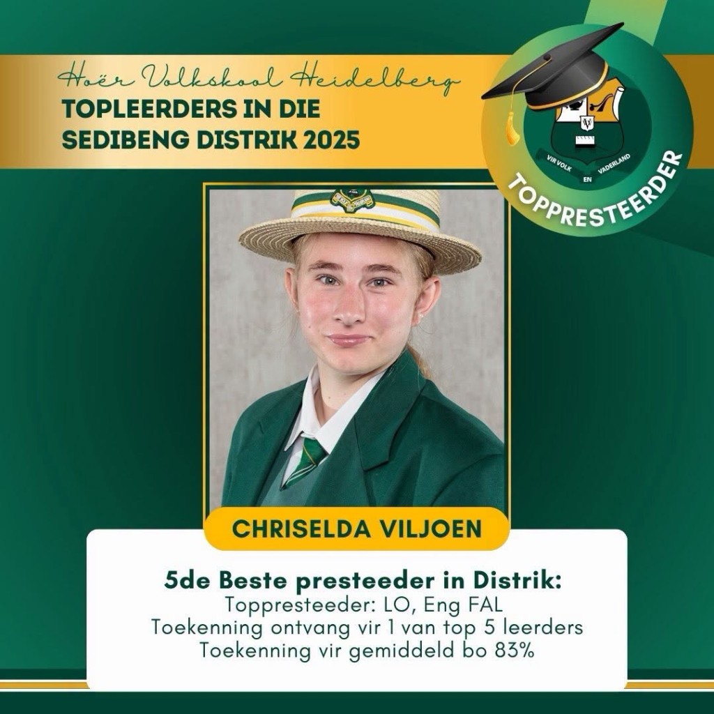 Hoër Volkskool Heidelberg kraai koning op akademiese gebied