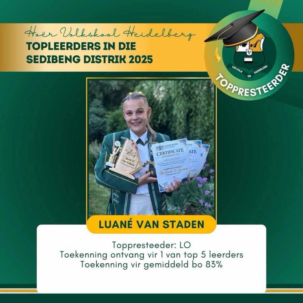 Hoër Volkskool Heidelberg kraai koning op akademiese gebied