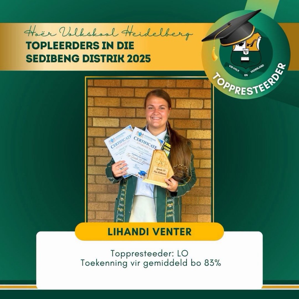 Hoër Volkskool Heidelberg kraai koning op akademiese gebied