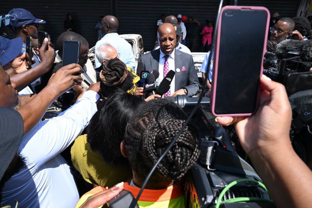 KZN Premier Thami Ntuli talking to the media