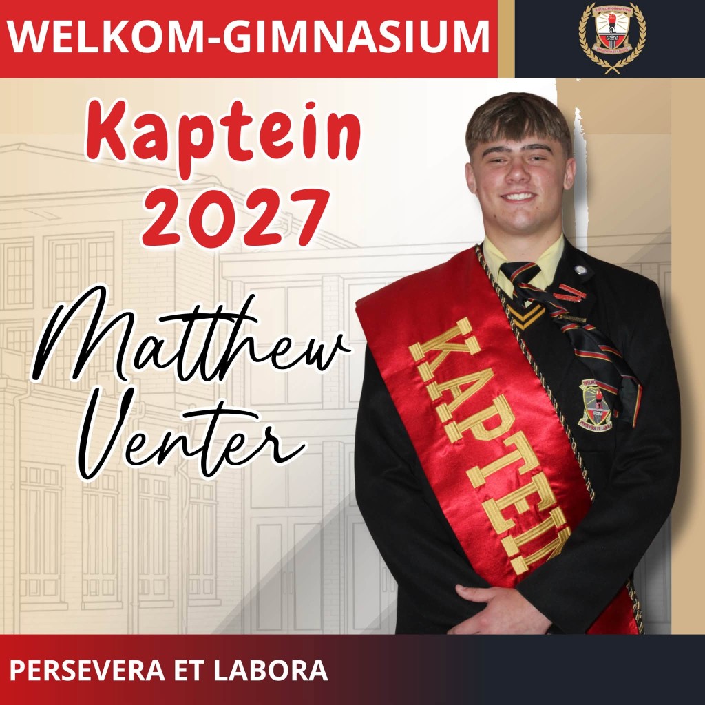 Welkom Gimnasium: Skoolleiers 2027 | ’n Nuwe Era van Leierskap