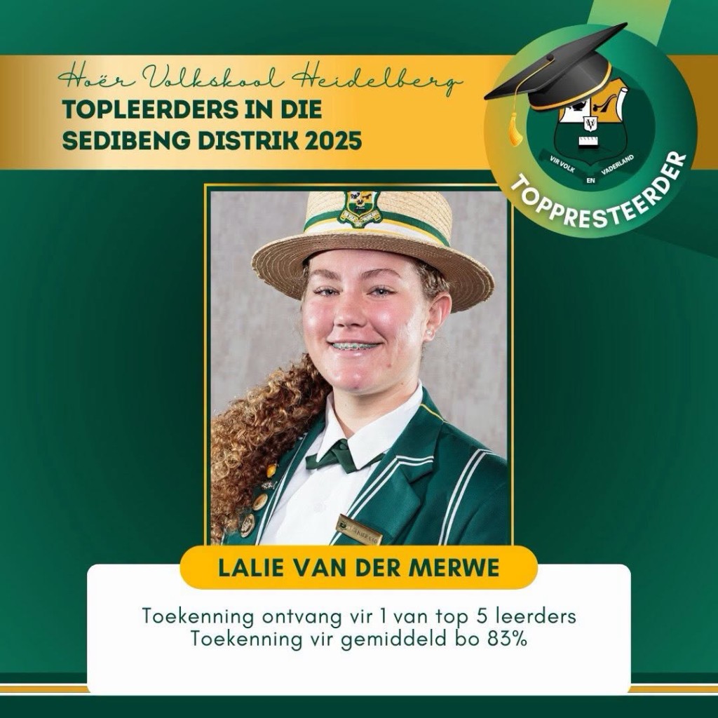 Hoër Volkskool Heidelberg kraai koning op akademiese gebied