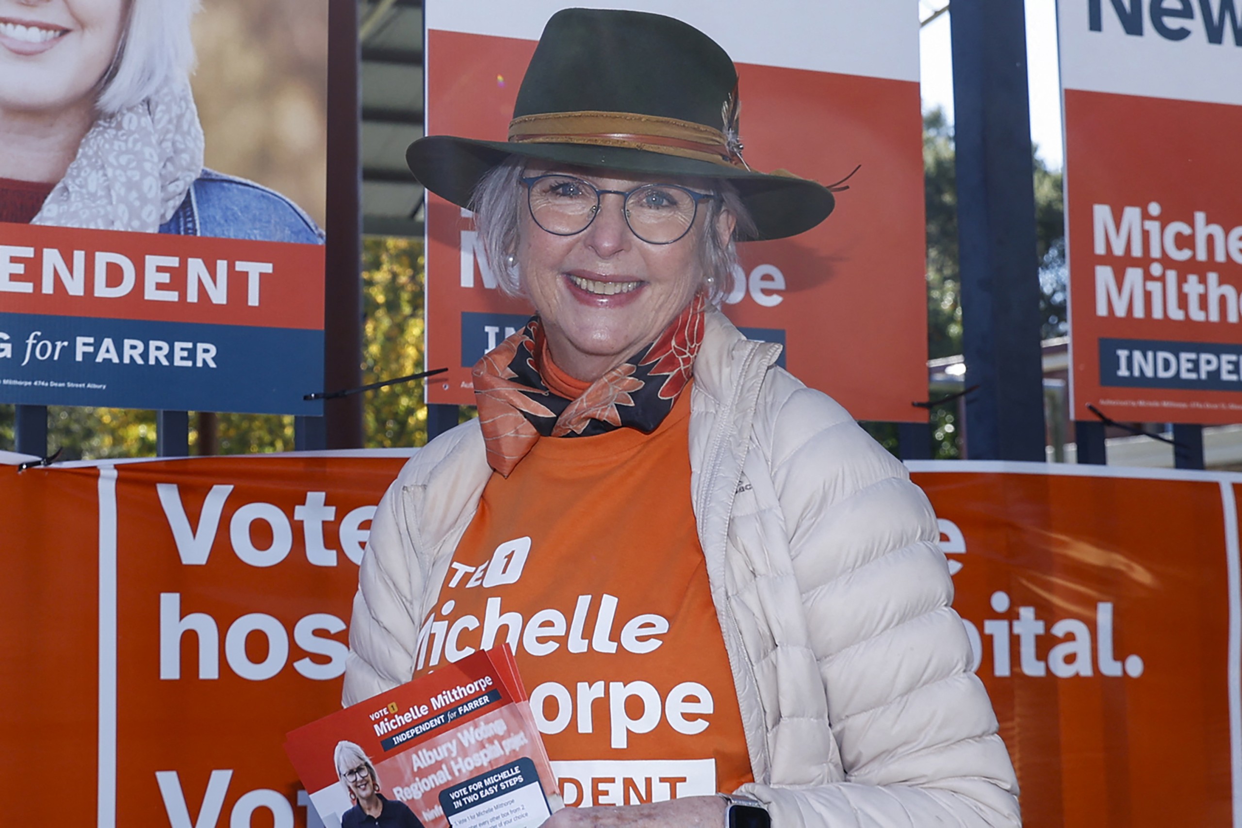 Australian independent MP Helen Haines before the attack on her.
