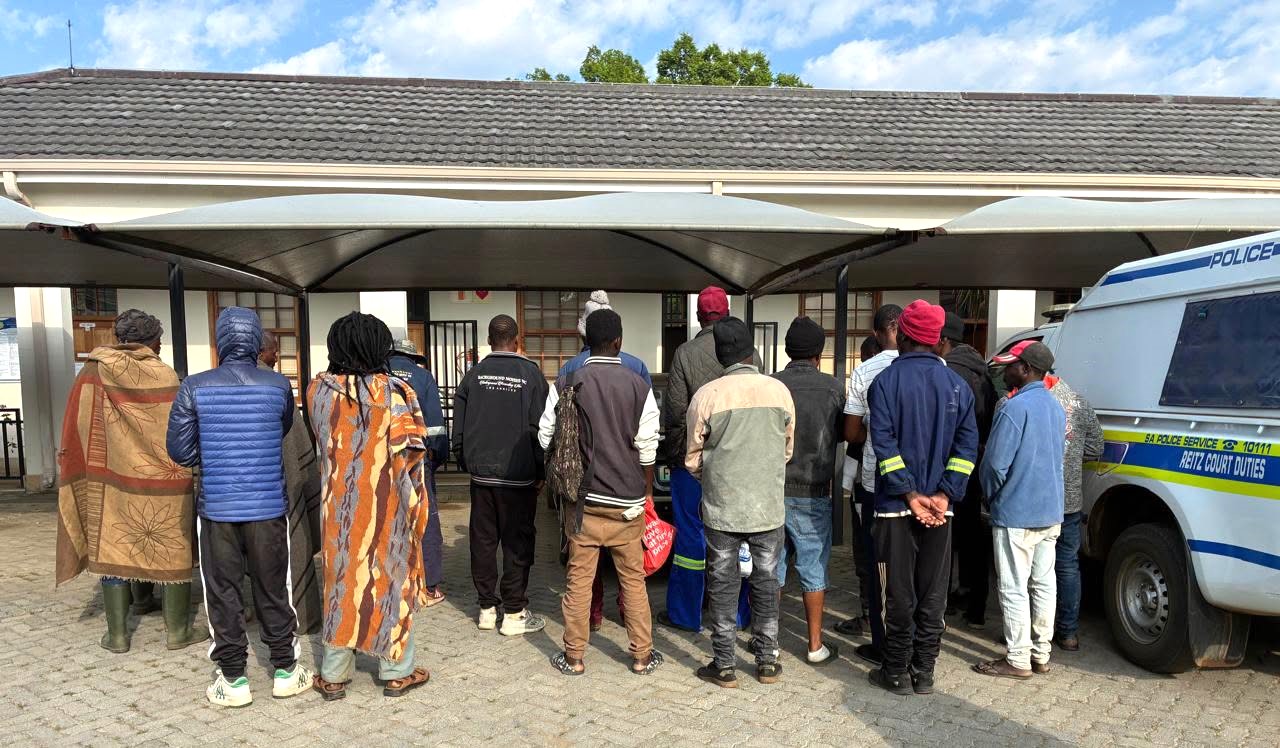A group of 24 undocumented foreign nationals found at the biscuit factory near Reitz.
