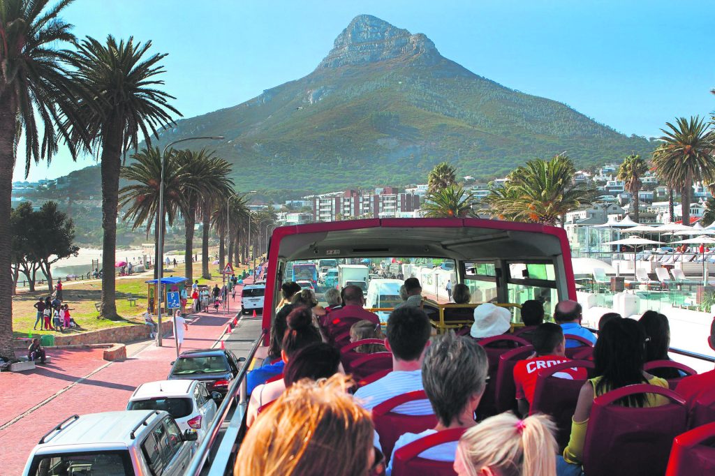 City Sightseeing hop-on hop-off red bus