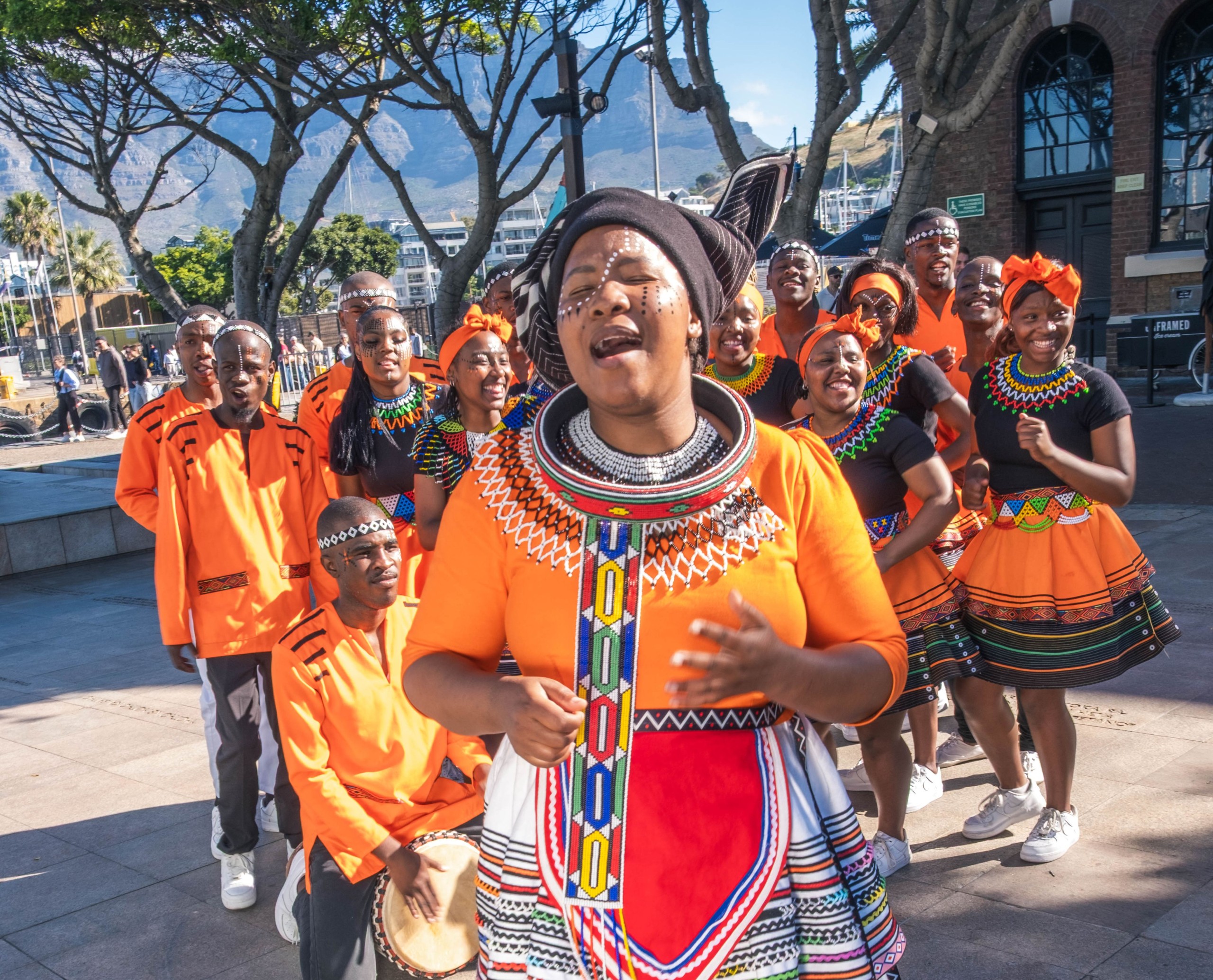 African women singing in Cape Town.