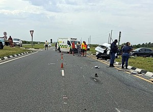 Two killed, four survive in three-vehicle crash on R73 in Free State