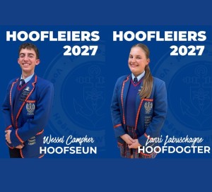 Leerlingleiers vir 2027 – Hoërskool Witteberg