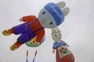 Kite flyers cast their eye-catching spectacles aloft for mental-health awareness