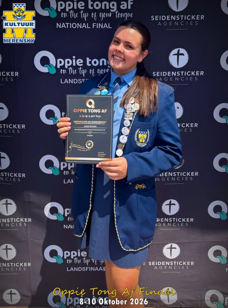 Oppie Tong Af - Merensky-redenaars blink uit op nasionale verhoog