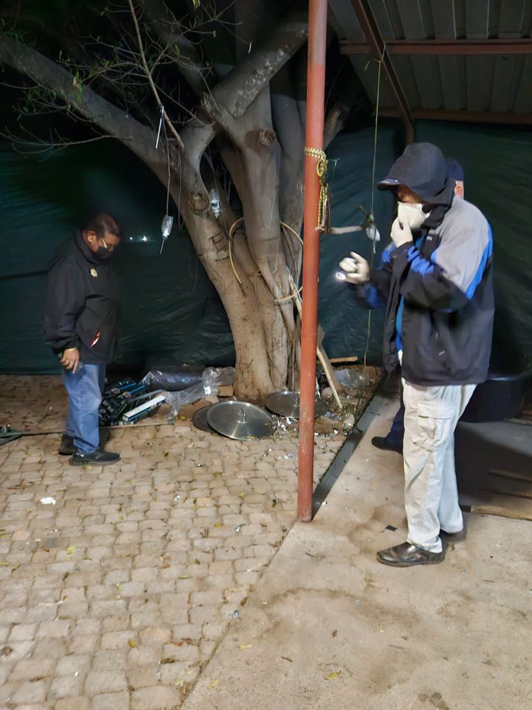 The scene of the meth lab in Limpopo. Photo: SABC