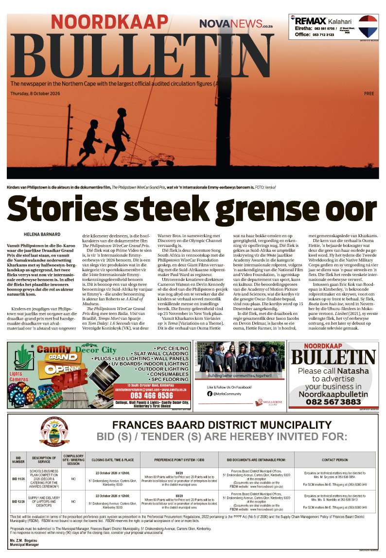 NoordkaapBulletin – E-publikasie 8 Oktober 2026