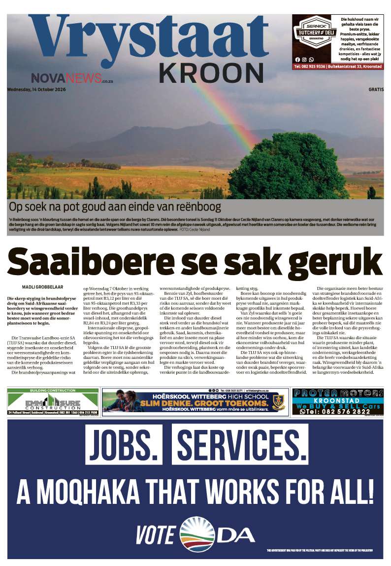 VrystaatKroon E-edition – 14 October 2026