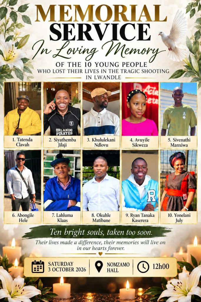 Poster of memorial service