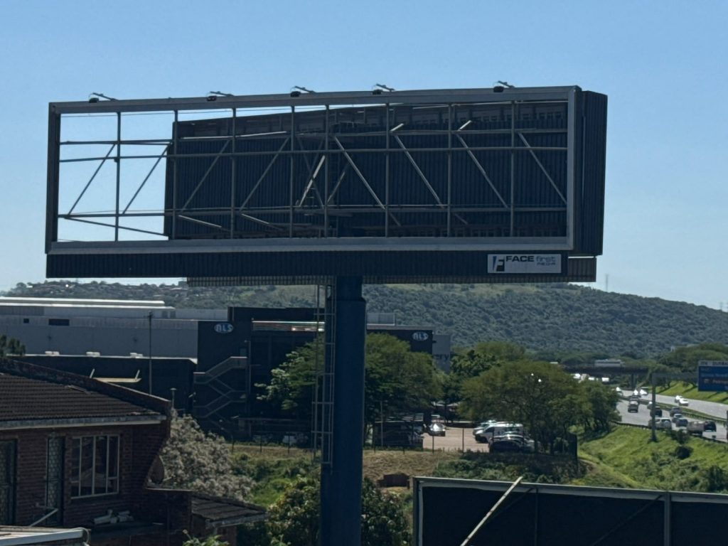 The DA billboard space along Durban's N2 highway now stands empty 