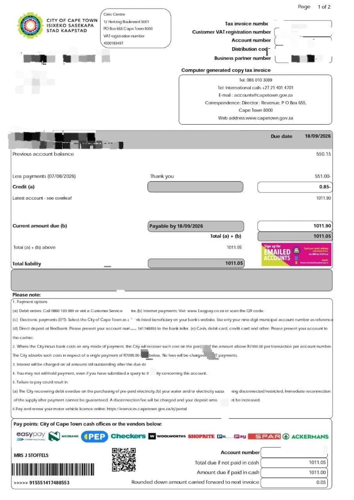 Indigent support renewal leaves Wynberg pensioner with escalating bills