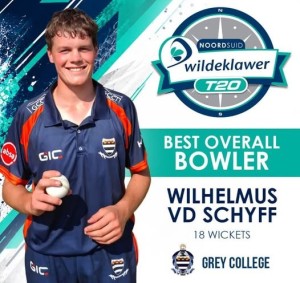 Wilhelmus van der Schyff – Best Overall Bowler at Wildeklawer T20