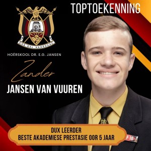Hoërskool Dr EG Jansen vier uitblinkers by 2026 toptoekennings