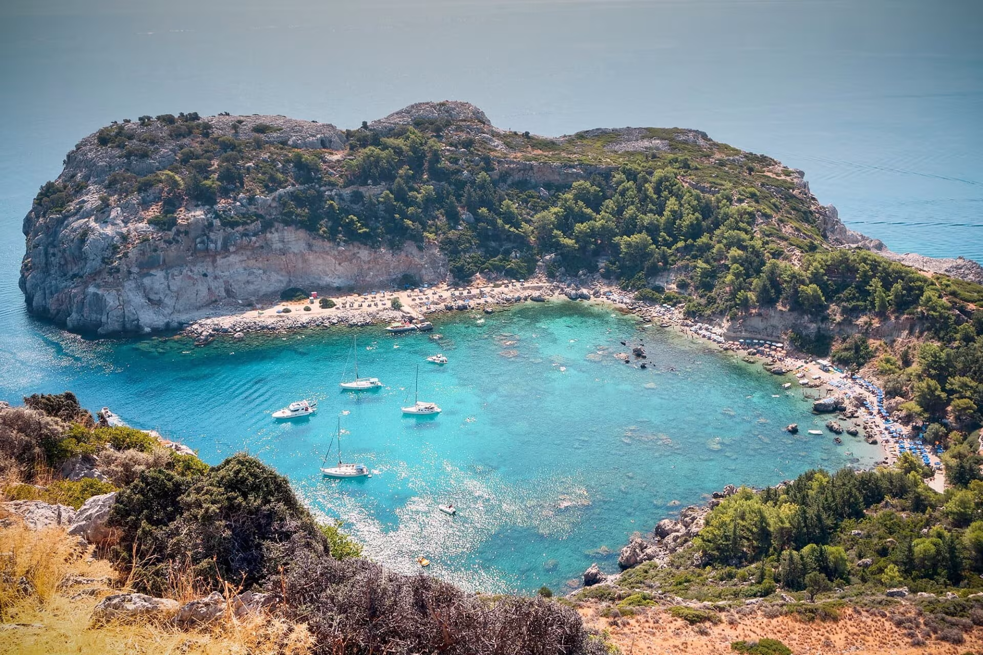 Rhodes Beach, Greece.