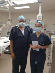 Demitra Raouna flew The Veritas College flag at N17 Hospital