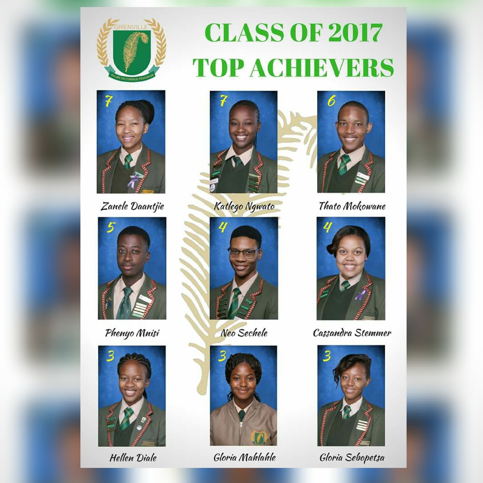 MATRICS 2017 TOP ACHIEVERS