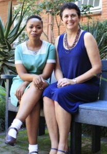 Nozipho Mbanjwa (left) and Cathy Trodd (Acting Principal).