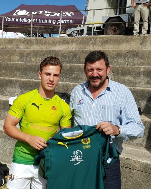 Dylan Pretorius and Mr van Zyl sponsor