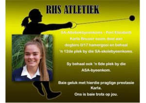 Hoërskool Robertson Sport