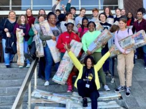 Camps Bay High School Pupils made sleeping bags for homeless