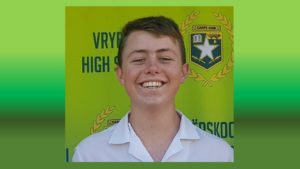 Simon van Heerden is Hoërskool Vryburg se Blitsbrein