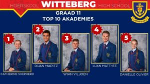 Hoërskool Witteberg Graad 11 Top 10