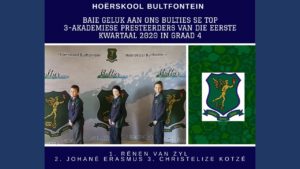 Hoërskool Bultfontein: Top 3 akademiese presteerders Gr 4