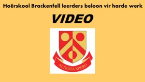 Hoërskool Brackenfell: Topgoud en Top 20/ Top Gold and Top 20