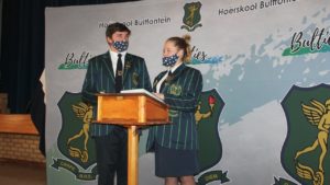 Hoërskool Bultfontein Hoofseun en Hoofdogter 2020 bemoedig matrieks