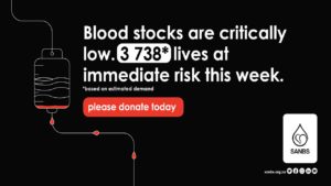 Blood stocks critically low!
