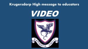 Krugersdorp High School RCL Exec – special message