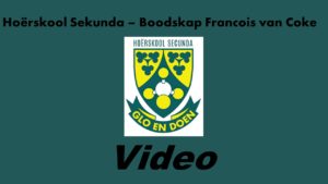 Hoërskool Secunda matrieks 2020 kry boodskap van Francois van Coke